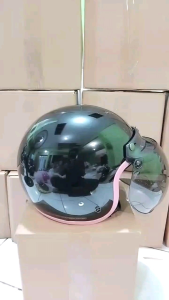 Helm Bogo Solid Dewasa List Pink Cepol Full Hijab Warna Polos Ukuran Menyesuaikan (Universal) MLXL SNI Pelindung Kepala Saat Berkendara