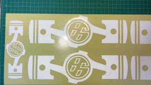 สติ๊กเกอร์ติดรถ Boxer pistons for Toyota 86 Subaru Brz ติดกระจก กันน้ำ ติดง่าย