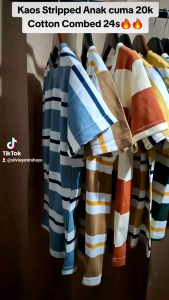 Kaos Anak Stripe 2-8 Tahun - Pakaian Anak Termurah