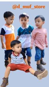Kizzu Kaos Lengan Panjang Anak Premium Cotton 30s Usia 1-12 Tahun Coconut Dusty