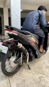 Knalpot racing varioaeroxnmaxnew original DAT ( FREE BRAKET L )