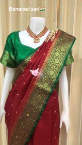 ✈️sari🇮🇳ชุดส่าหรีพร้อมใส่ ตัดเย็บเรียบร้อย งานผ้าไหมจากพาราณสี ลวดลายอ่อนช้อยสวยงาม ฟรีไซร์40”4244”ขยายไซร์ทักมานะคะ