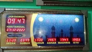 JAM MASJID TIPE BESAR ukuran 125 × 55cm