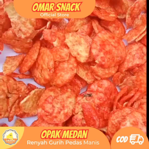 Opak Medan Mini Matang Keripik Singkong Pedas Manis Murah
