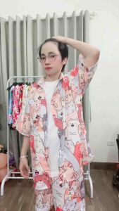 Bộ quần áo đi biển hoạt hình mèo con