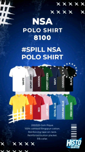 NSA Polo Shirt Premium Cotton Jumbo Size XXL/ 2XL New States Apparel 8100 Made in Bangladesh