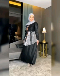 GAMIS BROKAT BRUKAT KOMBINASI BATIK SONGKET KMP
