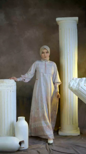 HANAN & JASMINE DRESS MAM FAMSET by Nadheera luxury Dress gamis muslim rayon premium motif busui wudhu frendly gamis muslim wanita terbaru