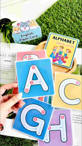 English Flash Cards : Alphabet Tracing Cards | Kad Imbas | Preschool Learning | Vocabulary & Activities