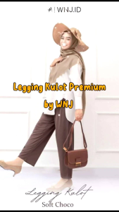 Legging Kulot Jumbo WNJ Wanoja Daleman Inner Celamis Branded Premium Muat BB 110kg Bahan Zaida Crape Ringan Strech Nyerap Keringat Super Adem dan Nyaman