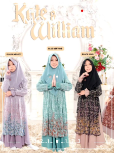 Khimar Anak Queen Kate by Aden Hijab Premium Branded Bahan Cerutty 2 Layer Aksen Ruffle