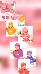 Kerudung Anak Hijab Chibi oleh Quensha Baby Kids Bahan Jersey Premium Branded