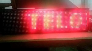 Running text ukuran 20 cm x 70 cm Indoor