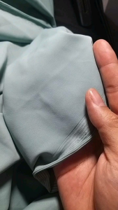 Vải Thun Poly 7 Biên Màu Xanh Nhạt Kích Thước 1m6 - Bán Theo Mét