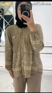 SETELAN EVRIL PLISKET//SETELAN ARSYLA KOMBINASI//SETELAN CRINKLE MOTIF ETNIK MODEL TERBARU