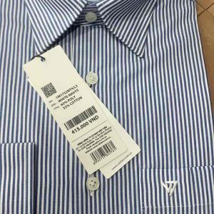 Áo việt tiến dài tay .(Phom Regular) dáng xuồn Size 36 . giá treo 415k