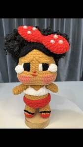 Crocheted cow Hello Kitty in KimonoCry baby (Pre- Order)
