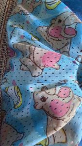 ผ้าเปลเด็ก มีมุ้ง ลายฮิปโป เปลเด็ก เปลนอนเด็ก เฉพาะผ้าเปล ไม่รวมขาเปล