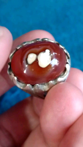 CINCIN BATU AKIK YAMAN MOTIF BUNGKEM ASLI ALAMI