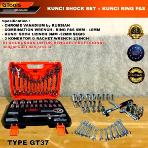 Kunci ring pas set GTOOLS Eropa GT37 kunci socket shock sok
