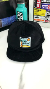 Rope Hat Patch Omidoki Topi Corduroy Visor Pendek Hitam