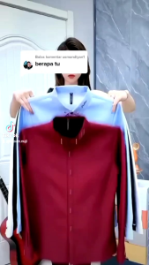 kemeja pria polos lengan panjang warna Hitam Putih Merah Navy Coklat Formal