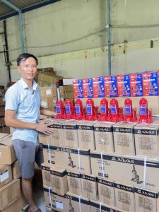 Kích Thủy Lực Kích Tay 3tấn5tấn8 tấn10 tấn thương hiệu AMS có khóa chống tụt