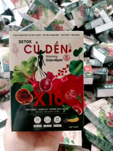 TRÀ GIẢM CÂN DETOX CỦ DỀN CHO CƠ ĐỊA KHÓ( Com bo 2 hộp)