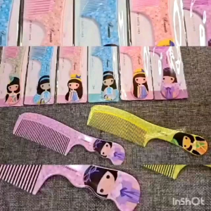 Sisir Rambut Korea Girl Elastis & Sisir Gagang Karakter Lucu