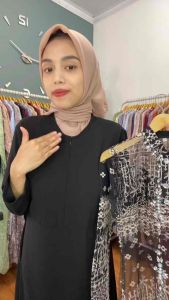 Laila Dress Busui Ceruty Babydoll Gamis Pesta Mewah Terbaru Baju Kondangan Wanita Muslim Busana Lebaran Tersedia Ukuran Jumbo