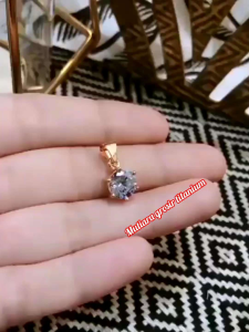 Liontin permata satu titanium anti karat