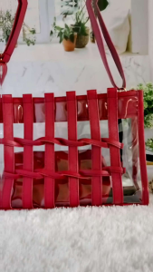 Tas Slempang transparan PVC Tebal Tas kerja Tas Wanita