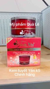kem Tuyết Yến K5 FACE ĐA CHỨC NĂNG cải thiện đỏ da- nám- chống nắng-giữ ẩm-ngừa mụn SPF 45+ hủ 25g