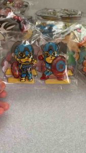 แผ่นลอกลายช็อกโกแลต พิมพ์ลายการ์ตูนตกแต่งขนม แบบตัดสำเร็จคละลาย 10ตัวต่อแพ็ค