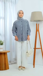 AZURA KEMEJA SALUR TERBARU KEMEJA WANITA KOREAN LOOK STYLE BLOUSE CEWEK TERBARU ATASAN KEKINIAN