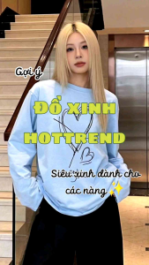 Áo thun dài tay form xuông rộng cotton 100% Trái tim with you áo tay dài nam nữ HLFashion