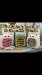 Quạt điện để bàn quạt siêu mạnh hình dáng quái vật cute tiện lọi mang đi học đi làm có chức năng cấp ẩm làm mát