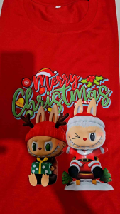 Kaos Atasan Wanita Lengan Pendek & Sablon Labubu