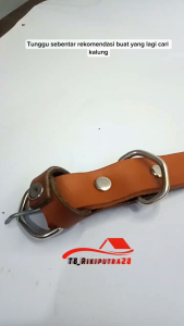 Kalung Anjing Kulit Ukuran Kecil Aksesories Hewan Peliharaan Warna Coklat Tan