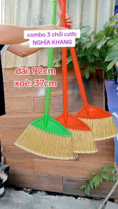 Combo 3 Chổi Quét Nhà Sợi Cước Bền Đẹp Dài 90cm NGHĨA KHANG
