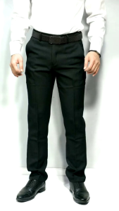 CELANA BAHAN KERJA FORMAL KANTOR PANJANG HITAM DASAR SLIMFIT PRIA