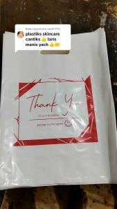 Kantong Plastik PE Motif Bingkai & Olshop Skincare: Desain Unik & Ukuran 25*35