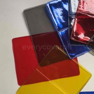 Colored Transparent Card Holder with 2 pockets