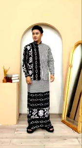 Bisa COD Setelan Koko Sarung Celana Muslim Keren Murah