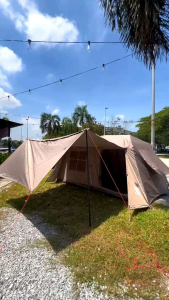 VELOCITY Village 13 Automatic Camping Tent 13㎡ Glamping With Lamp Strip Large Space