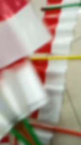 Bendera Merah Putih Plastik Gagang Isi 10 Pcs