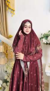 (COD) REALPICT GAMIS SYARI JUMBO PRINTING BAHAN ARMANI LD 120 PB 143 FIT XXL