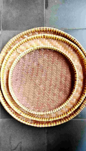 Tambir bambu - tampah bambu bulat - tampah bambu tali kuning - nampan makanan - tambir jogja