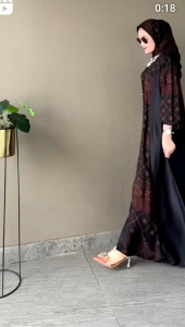 Set hijab Entik motip sultan ready