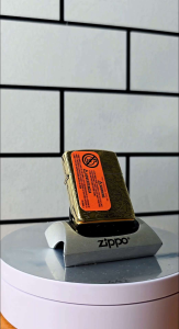 ZIPPO GOLD TEXTURE FLOWER ARMOR BRADFORD ORIGINAL USA